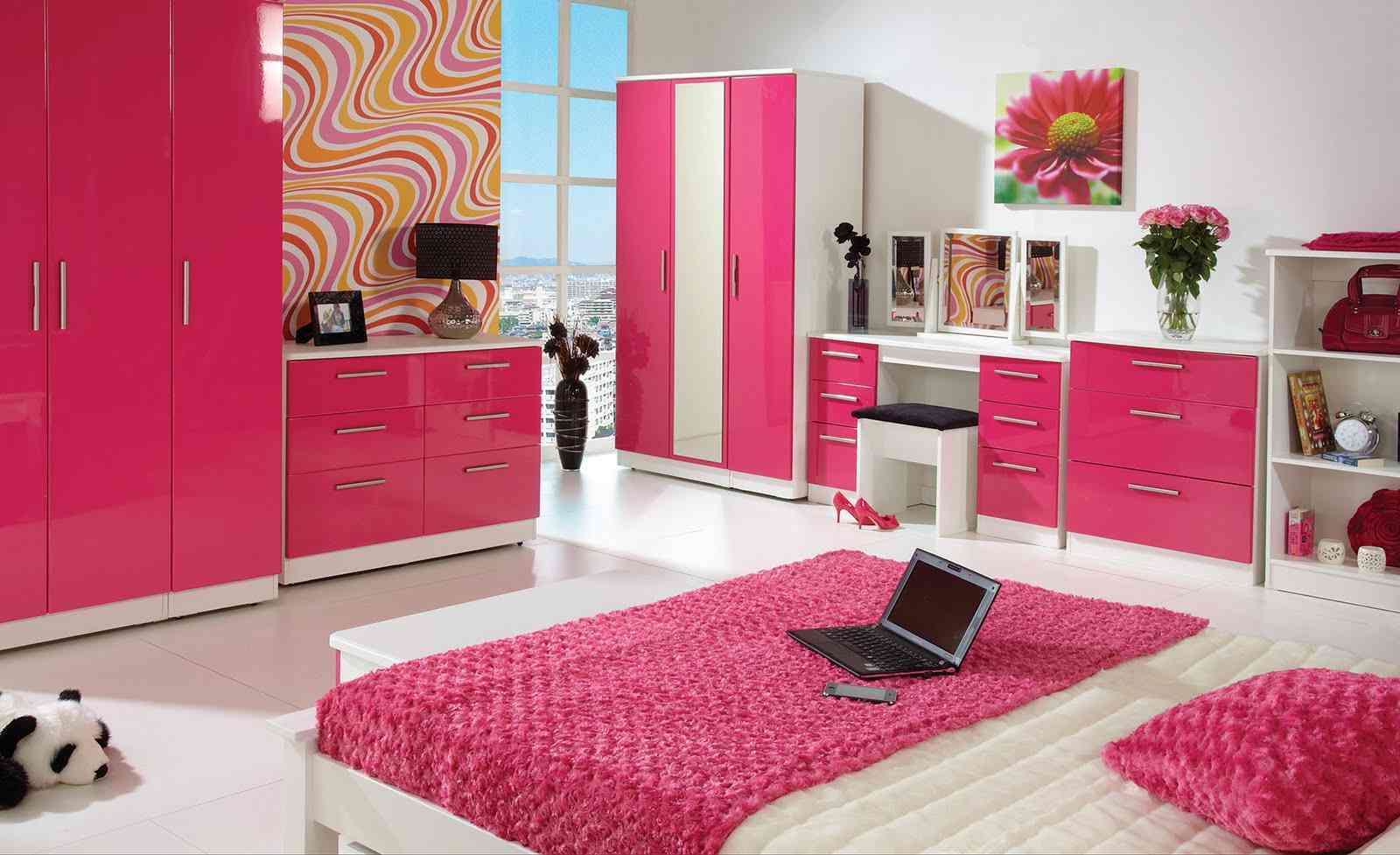 Black And Pink Bedroom Furniture Sistem As Corpecol with proportions 1600 X 977