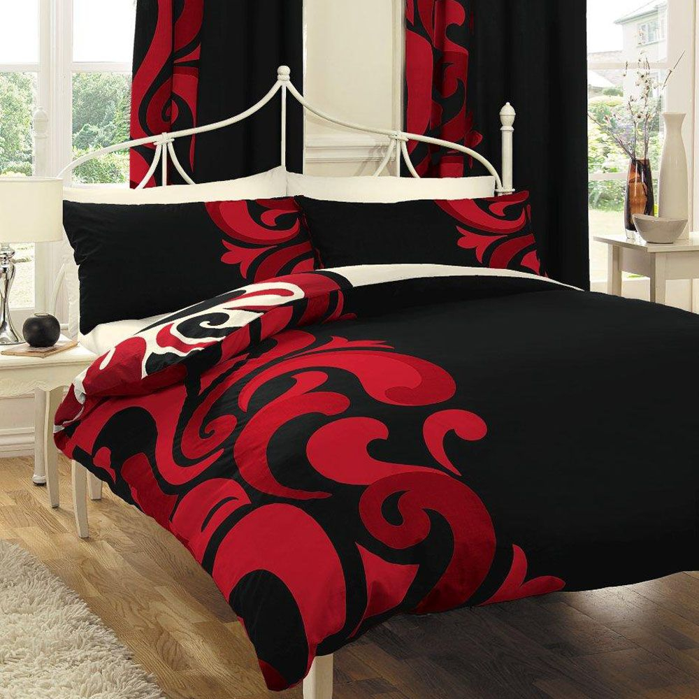 Black And Red Bedding Sets Red Black White Comforter Sets Rooms for size 1000 X 1000