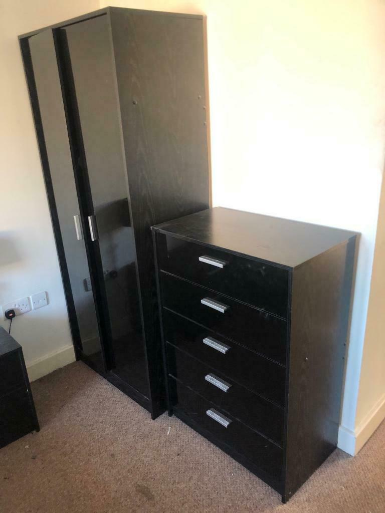 Black Bedroom Furniture Wardrobe Set In York North Yorkshire Gumtree throughout size 768 X 1024