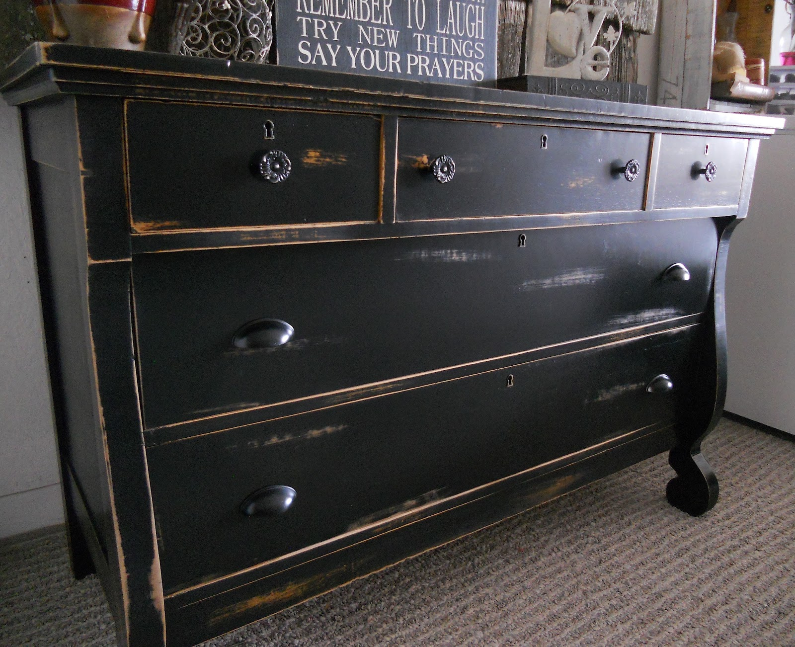 Black Distressed Bedroom Furniture Bedroom At Real Estate Mission throughout proportions 1600 X 1302