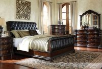 Black Sleigh Bed Suite Leather Like Fabric Churchill pertaining to proportions 1056 X 838