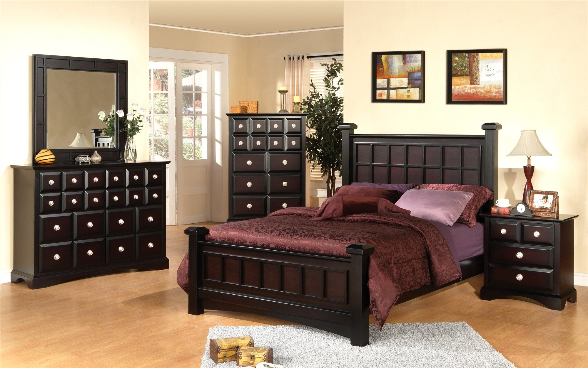 Black Wood Bedroom Set Double Bedroom Furniture Sets Raya Furniture within dimensions 2000 X 1254
