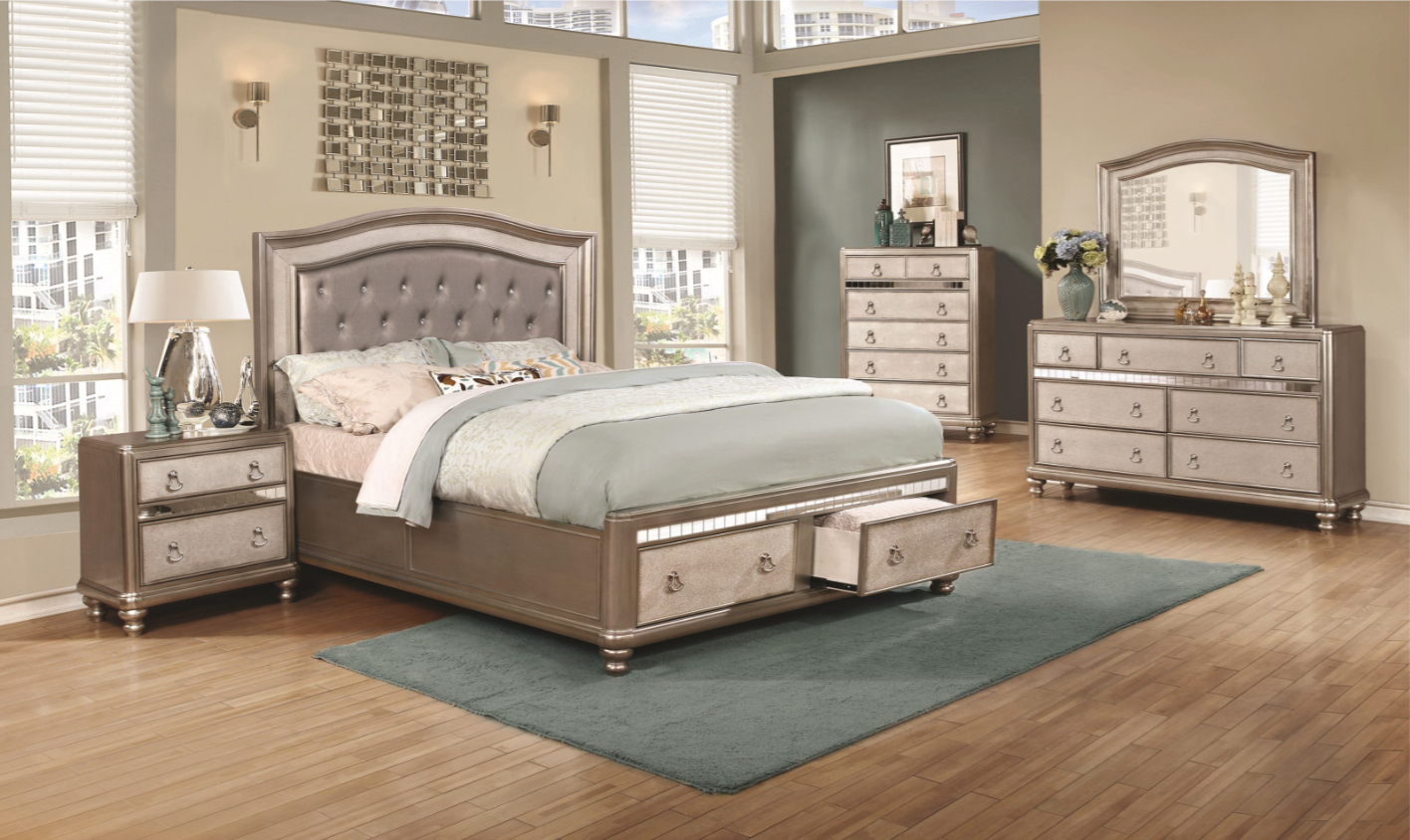 Bling Game 4pc Storage Bedroom Set inside proportions 1416 X 844