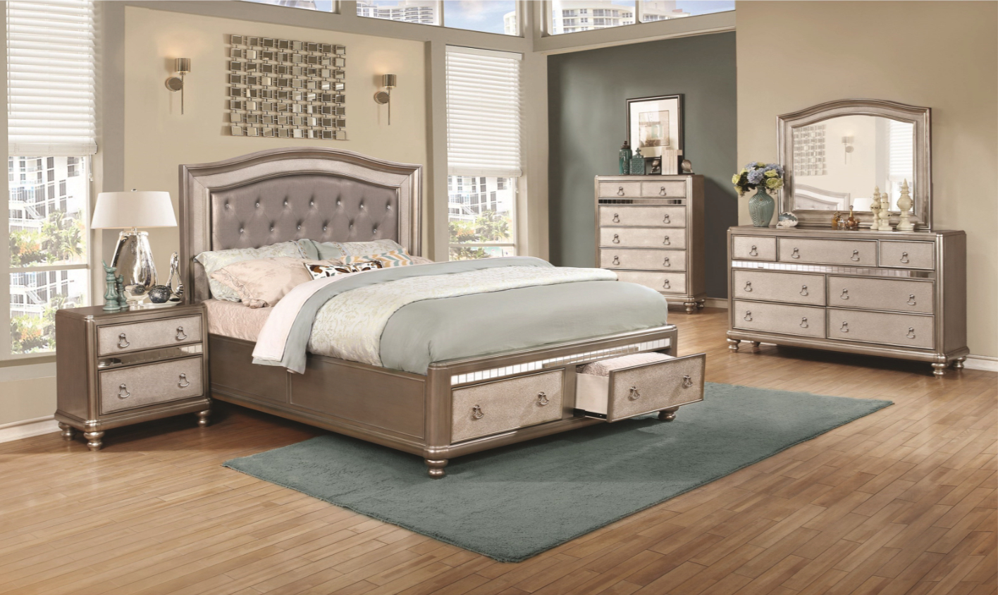 Bling Game 4pc Storage Bedroom Set intended for proportions 1416 X 844