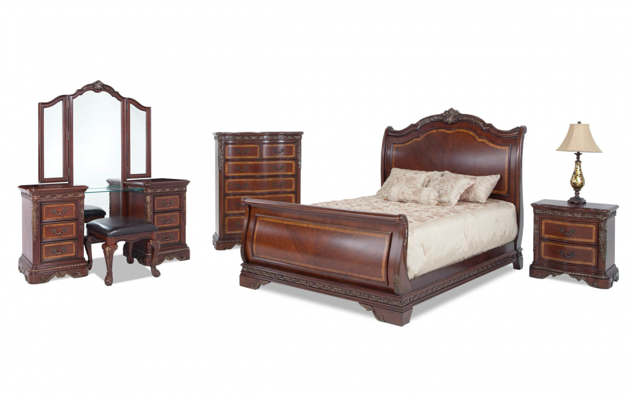 Bobs Furniture King Size Bedroom Sets Montibello 8 Piece Queen with regard to proportions 1280 X 803