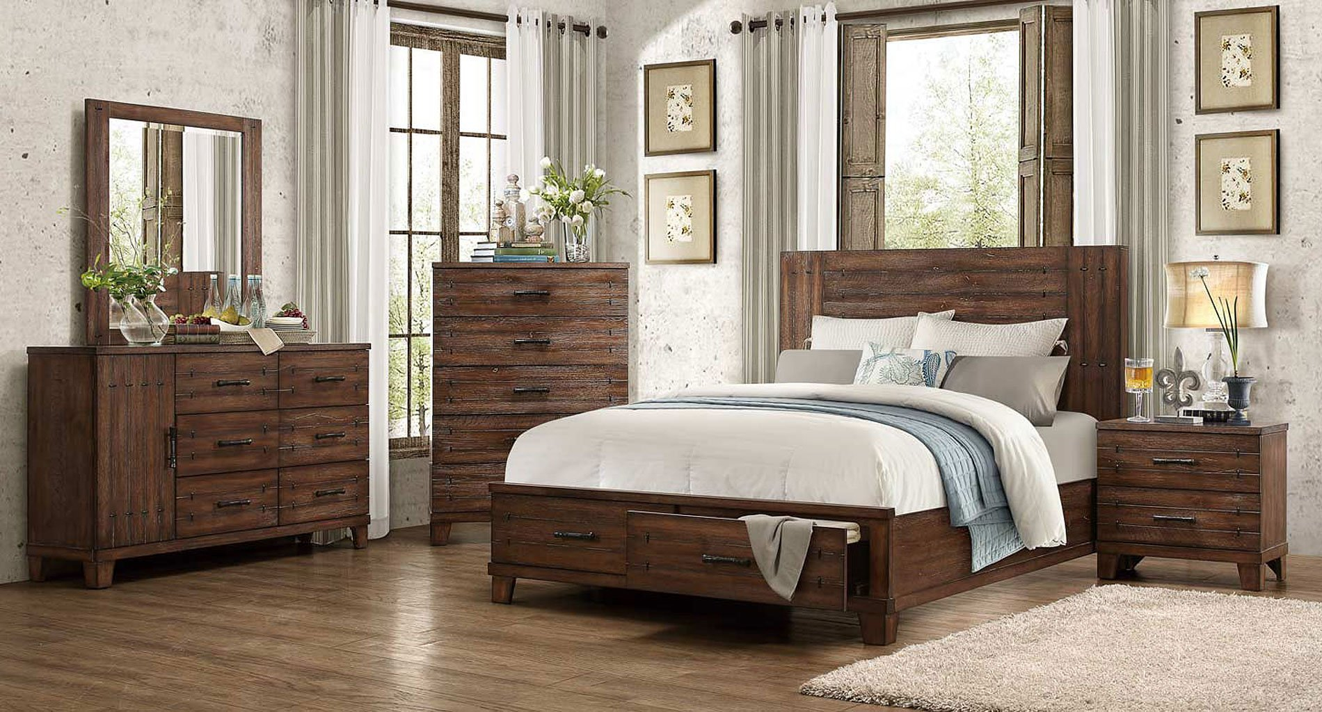 Brazoria Storage Bedroom Set Homelegance Furniture Cart throughout sizing 1900 X 1024