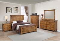 Brenner Rustic Honey 5 Piece Bedroom Set inside dimensions 2400 X 2400