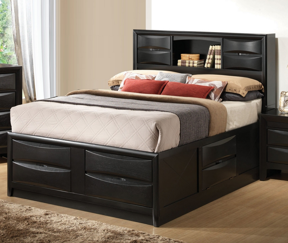 Briana 5 Pc Black Wood Cal King Storage Bed Set Coaster within measurements 1000 X 842