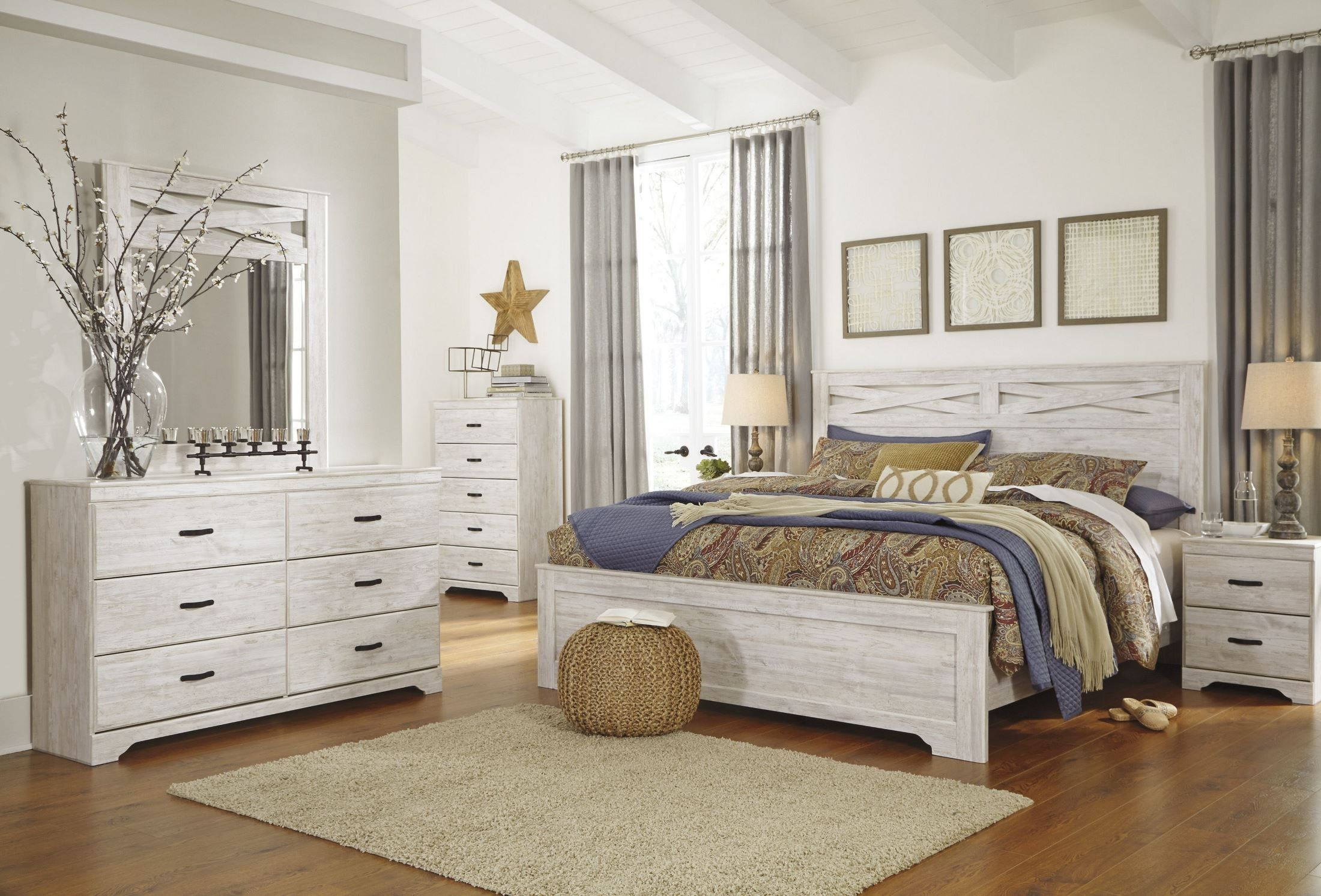 Briartown Whitewash Panel Bedroom Set Olivias Bedroom Wicker with size 2200 X 1492