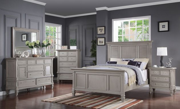 Brimley 4 Piece King Bedroom Set Grey In 2019 New House intended for proportions 1500 X 964