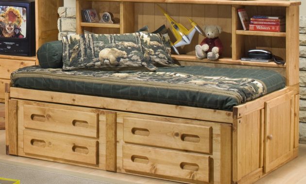 Bunkhouse Full Cheyenne Captains Bed With Underdresser Trendwood At John V Schultz Furniture within size 1764 X 1764