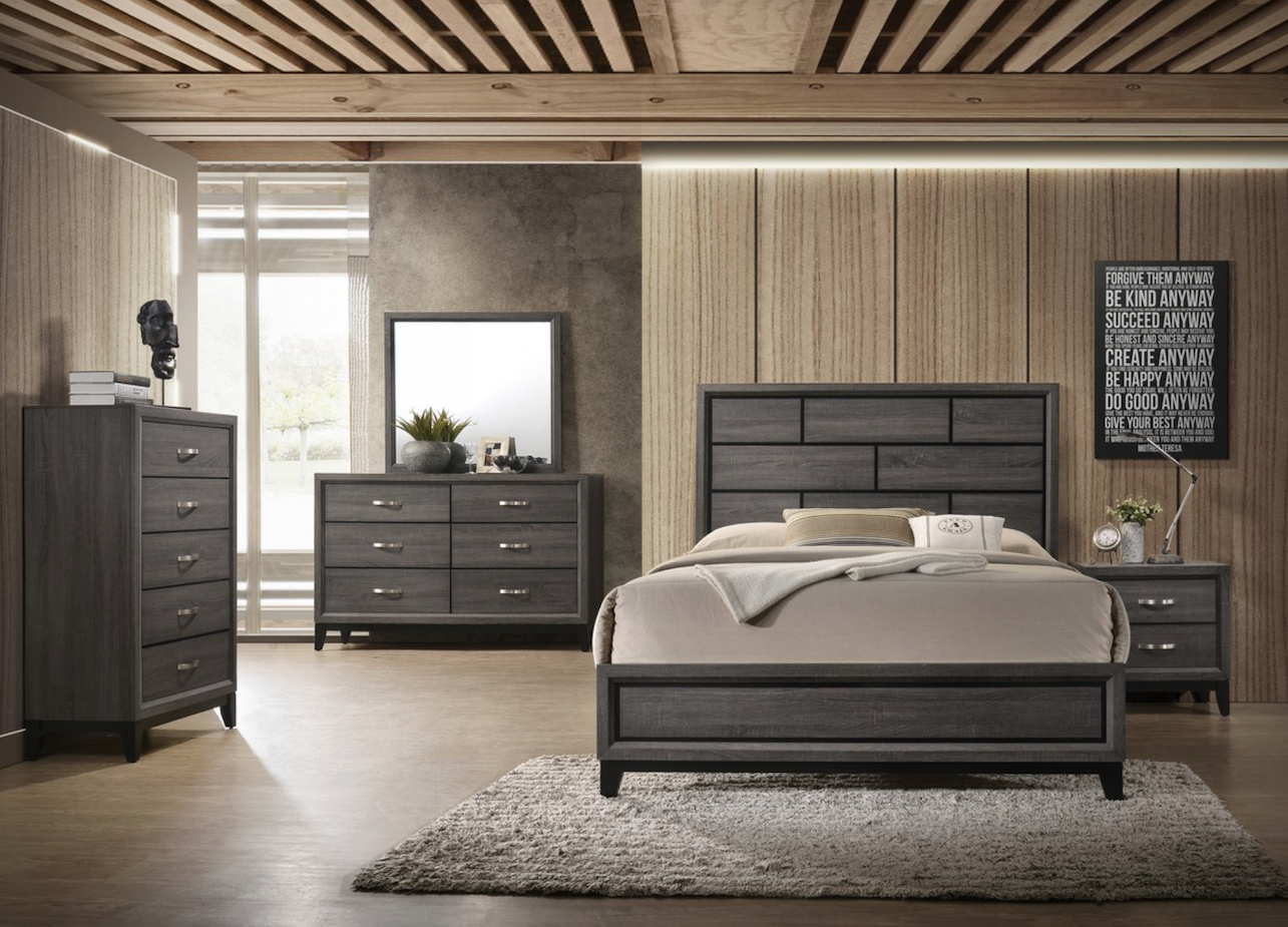 Callway Modern Gray Bedroom Set in proportions 1285 X 925