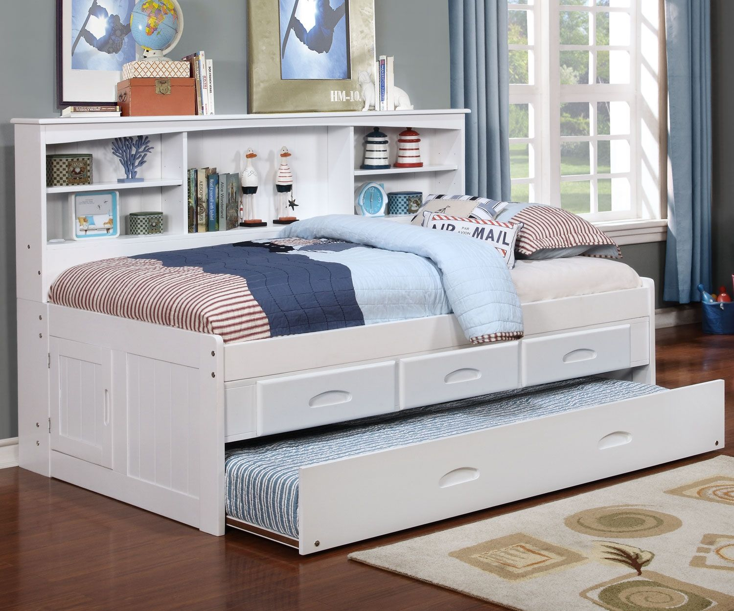 Cambridge Twin Size Bookcase Captains Day Bed In 2019 Bedroom with regard to sizing 1500 X 1250