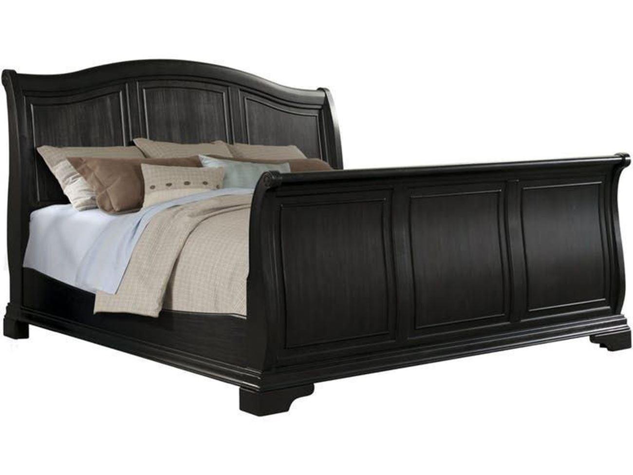 Cameron Sleigh Bed Charcoal within measurements 1300 X 975