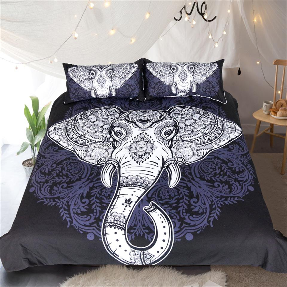 Cammitever Bedding Set Elephant 3d Duvet Cover With Pillowcases Elephant Bed Set 3pcs Art Print Bedclothes with regard to size 960 X 960