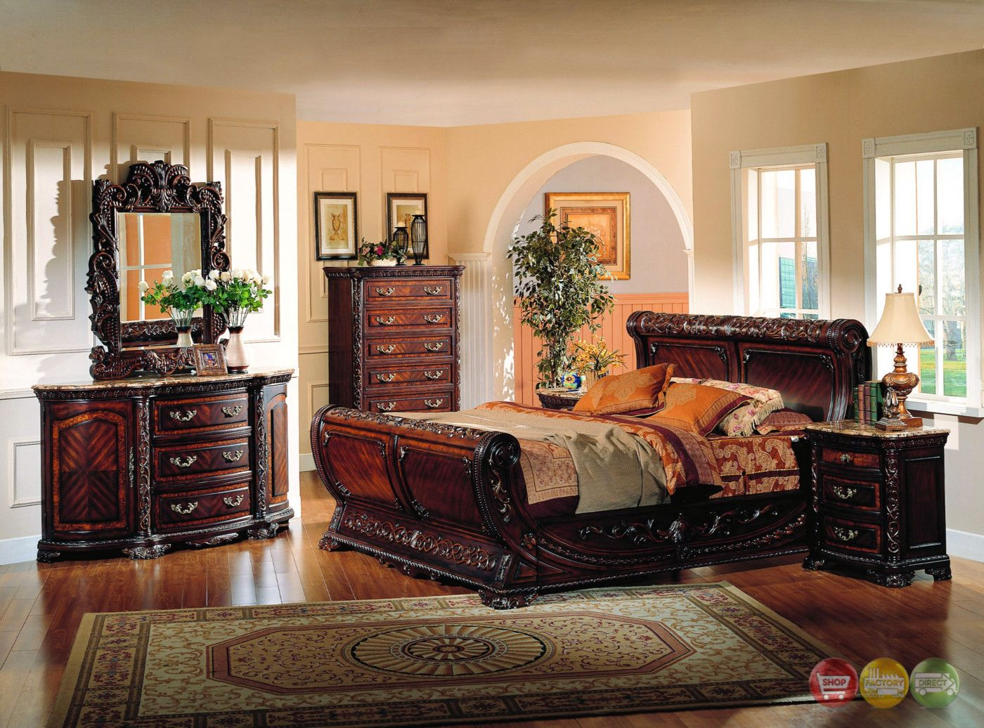 Cannes Sleigh Bed Traditional Luxury Bedroom Furniture Collection within dimensions 1400 X 1036