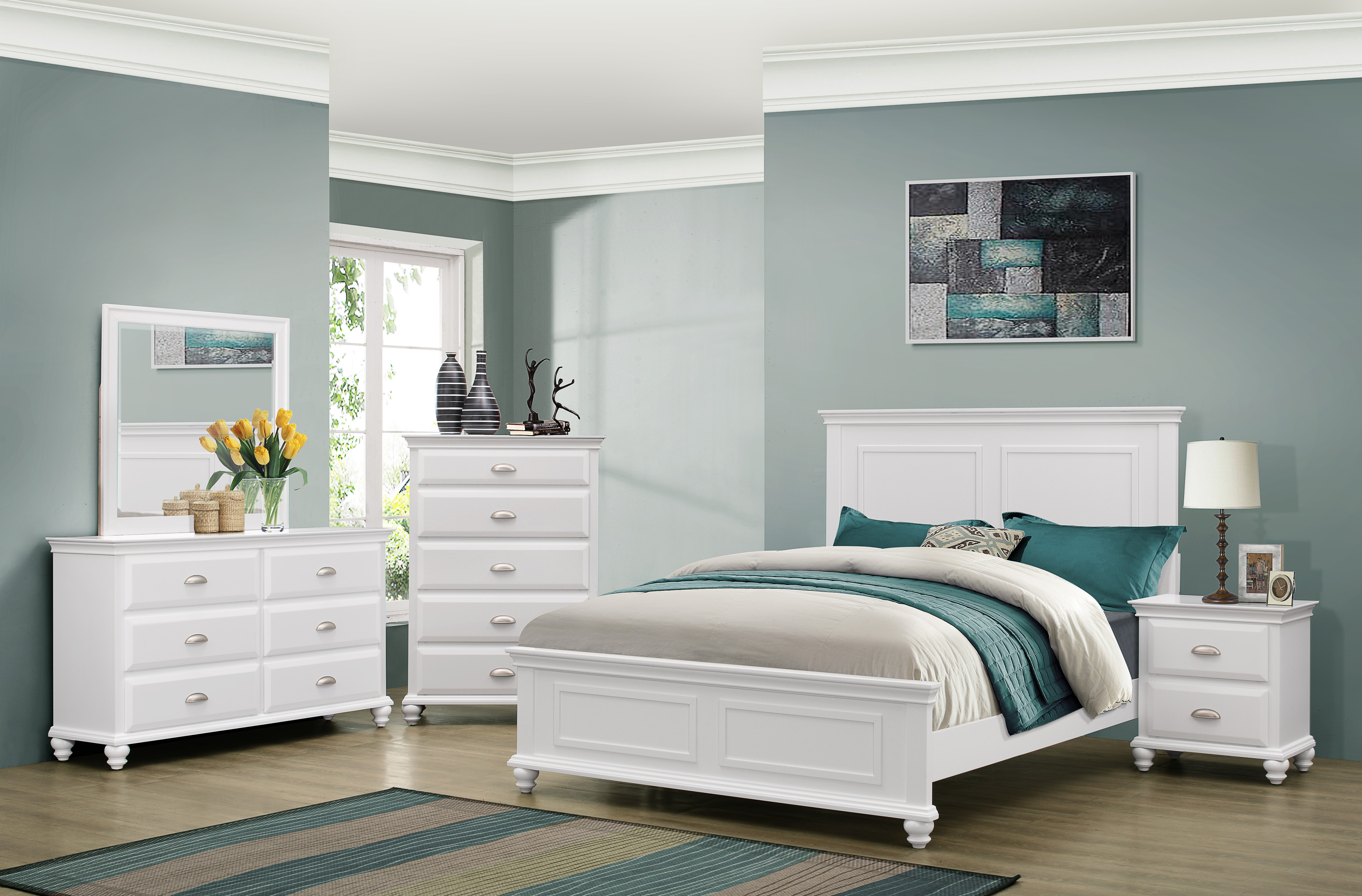 Cape Cod 6 Pc Queen Size Bedroom Set Queen Bedroom Set White with regard to size 5197 X 3420