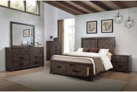 Carbon Loft Conway Rustic Dark Brown 4 Piece Bedroom Set within size 2400 X 2400
