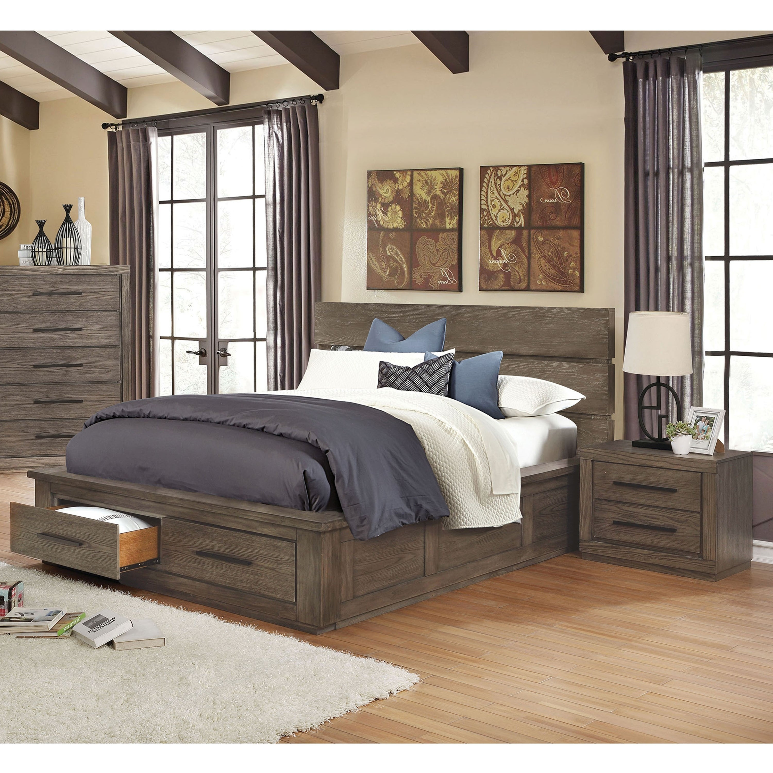 Carbon Loft Lamar Rustic Queen Storage Bed 2 Piece Set regarding size 3000 X 3000