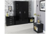 Carleton 4 Piece High Gloss Bedroom Set 3 Door Wardrobe Chest Of Drawers Bedside Cabinet In Black In Newton Heath Manchester Gumtree pertaining to proportions 918 X 1024