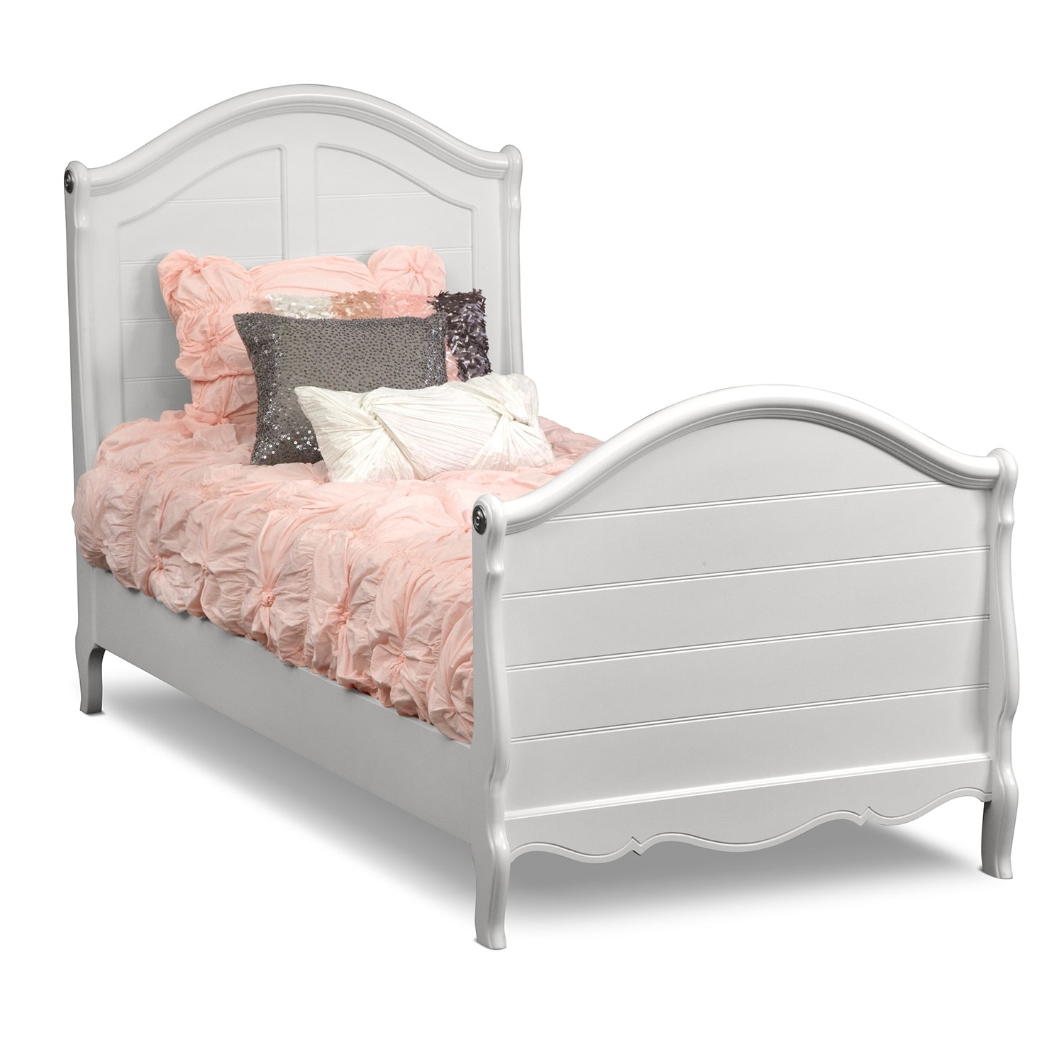 Carly 5 Piece Twin Bedroom Set White throughout measurements 1500 X 1500