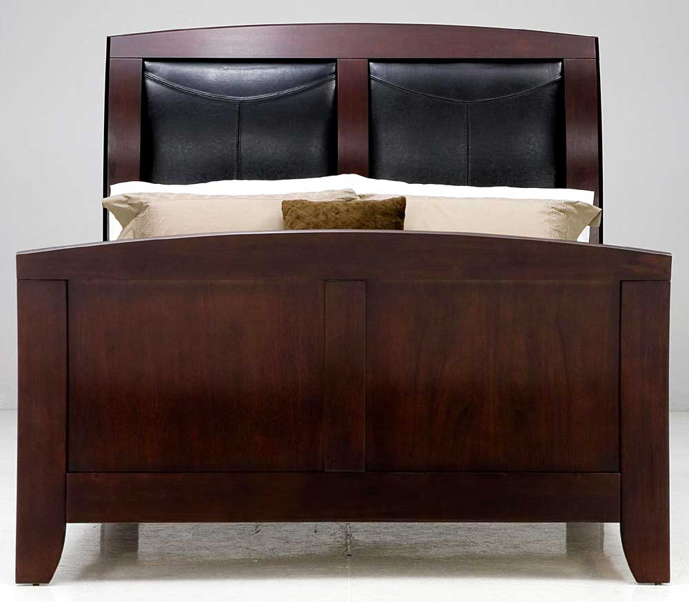 Casana Rodea Sleigh Bed With Leather Upholstered Headboard Fmg pertaining to sizing 1000 X 874