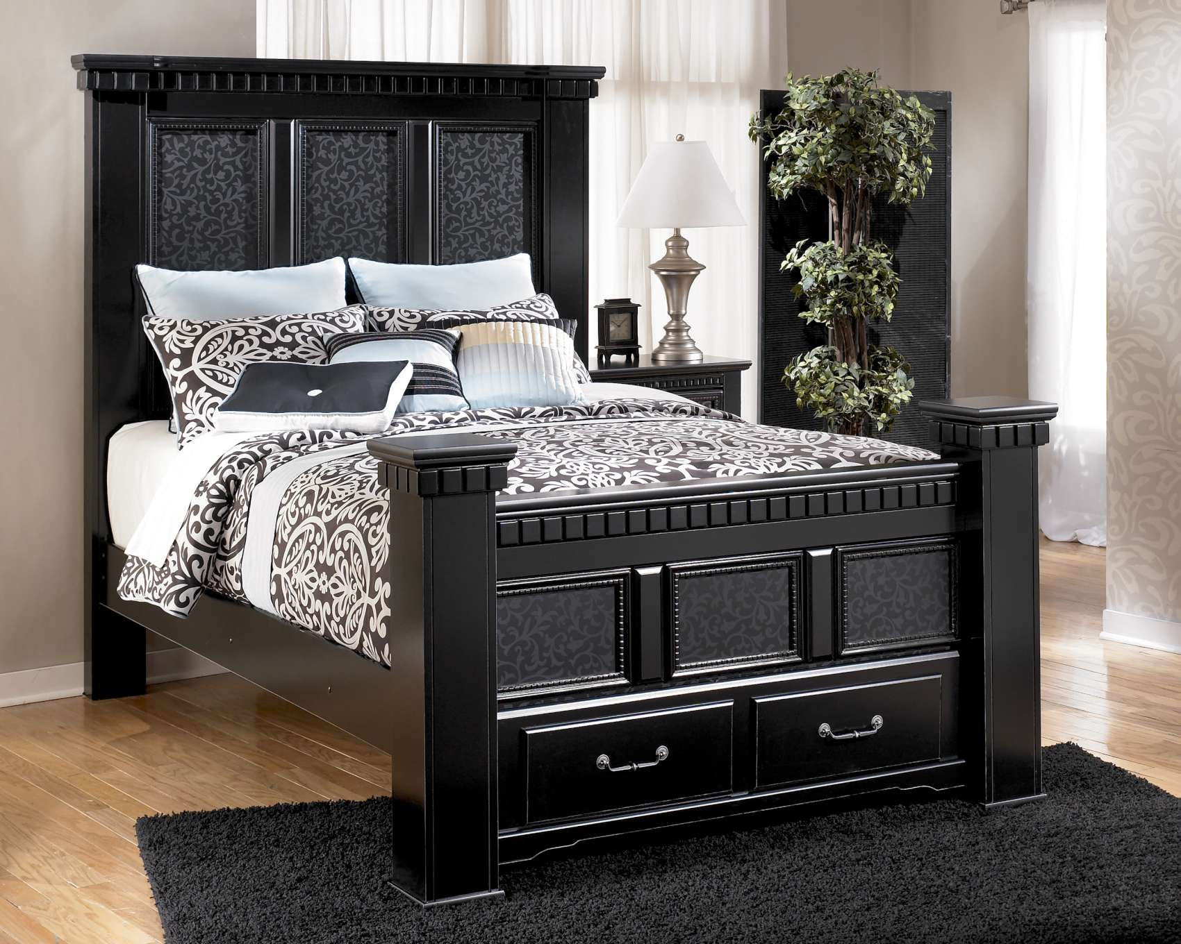 Cavallino Black Bedroom Collectionb291 with regard to proportions 1700 X 1360