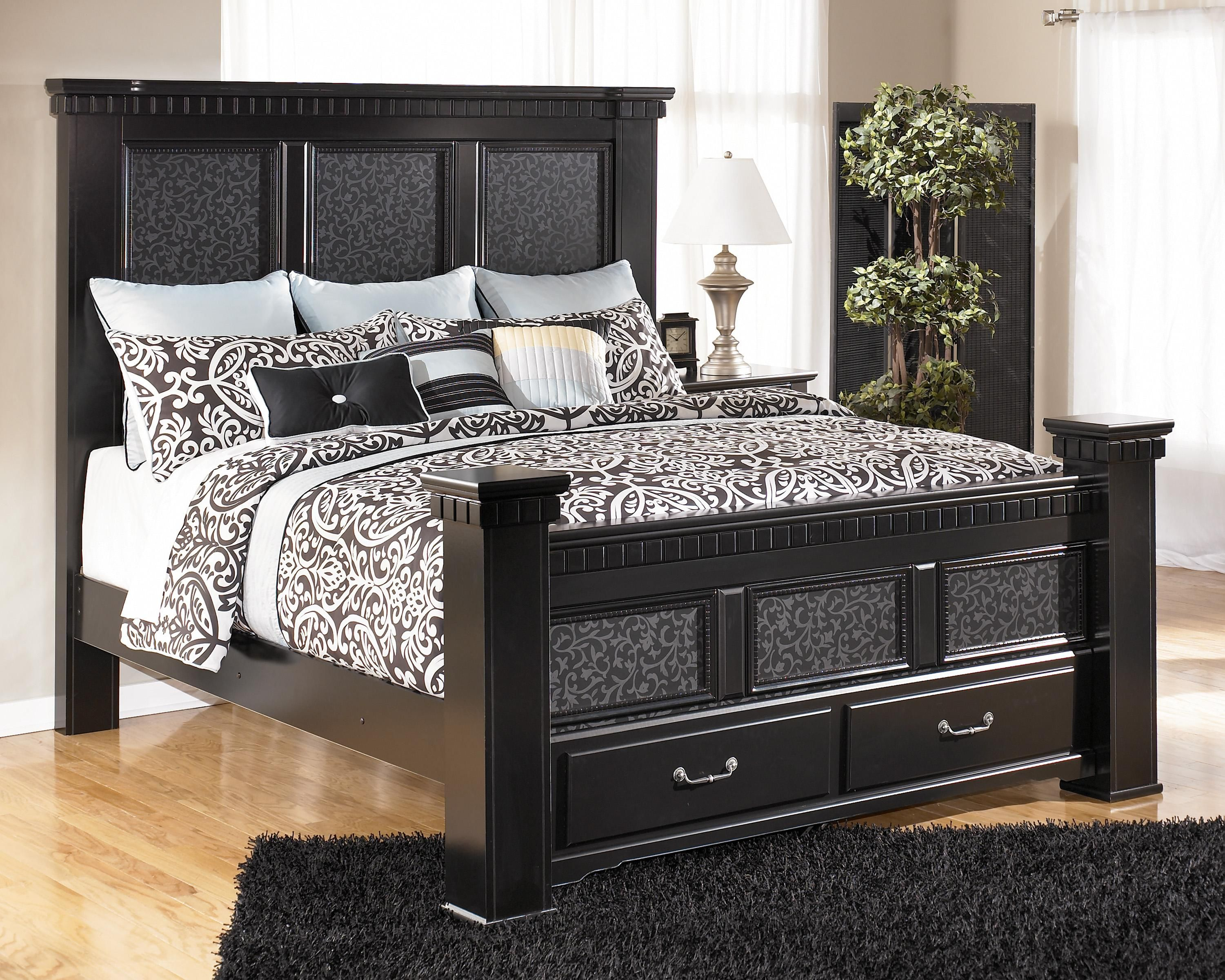 Cavallino King Mansion Bed With Storage Footboard Signature throughout sizing 3001 X 2400