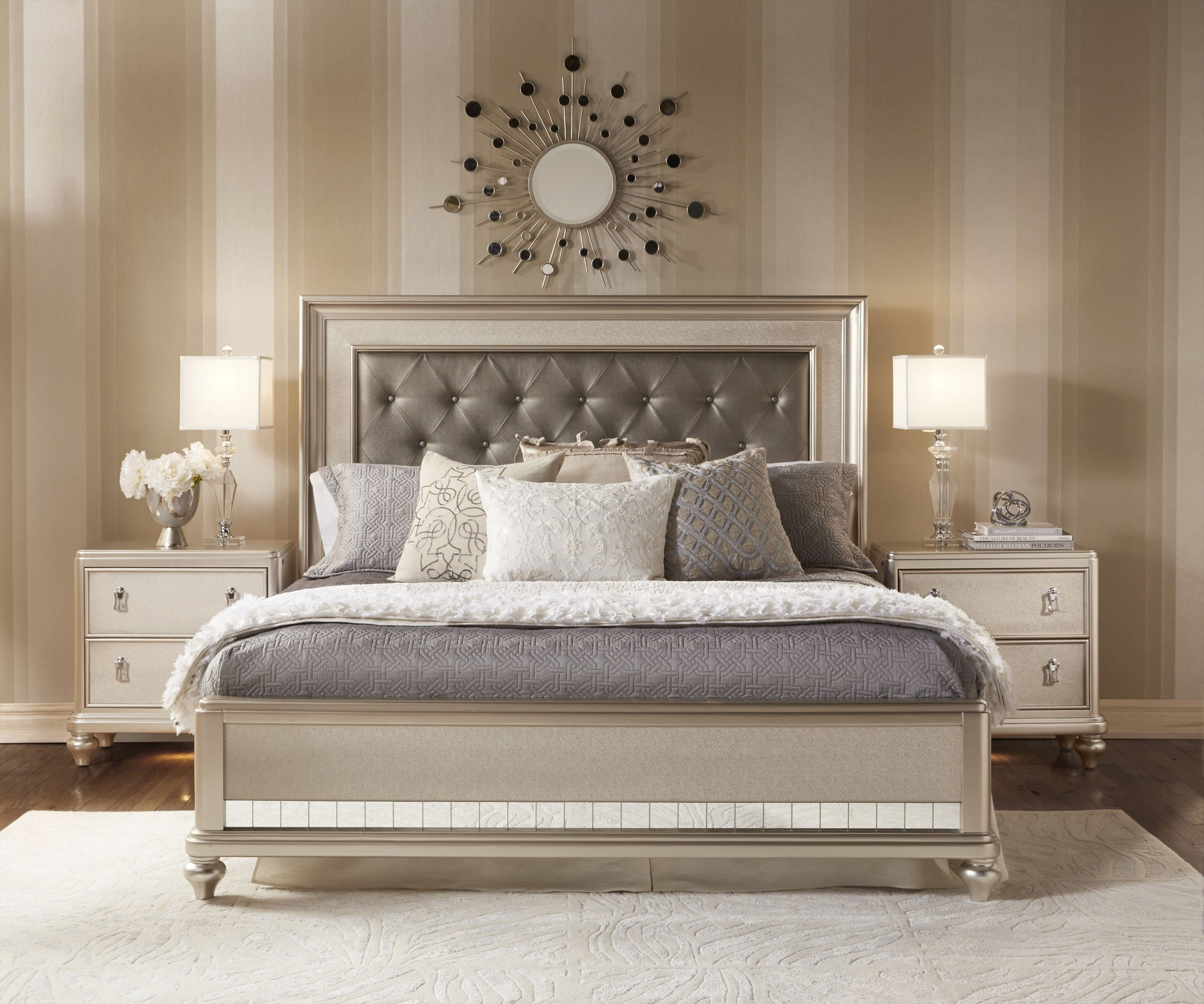 Champagne Bedroom Traditional Champagne Finish Bedroom Master inside measurements 3000 X 2502