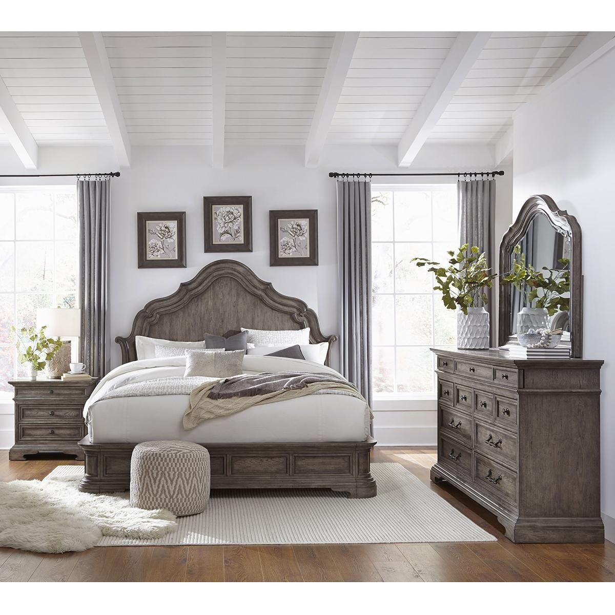Chapel Hill Cordoba 4 Piece King Bedroom Set In Gray Nebraska throughout sizing 1200 X 1200