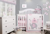 Cheatwood Elephant Ba Girl Nursery 6 Piece Crib Bedding Set inside size 3440 X 3027