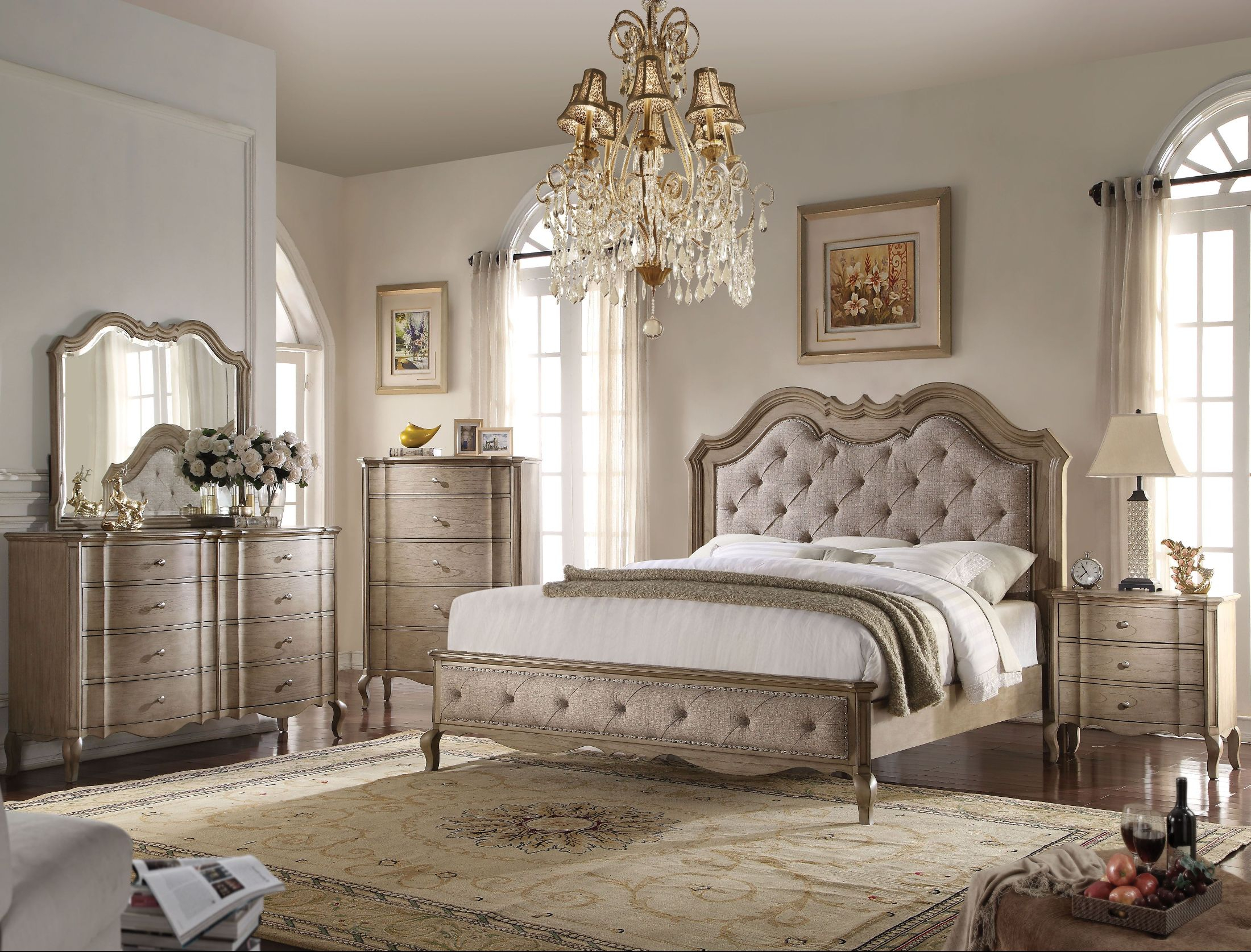 Chelmsford Beige And Antique Taupe Bedroom Set throughout proportions 2200 X 1675