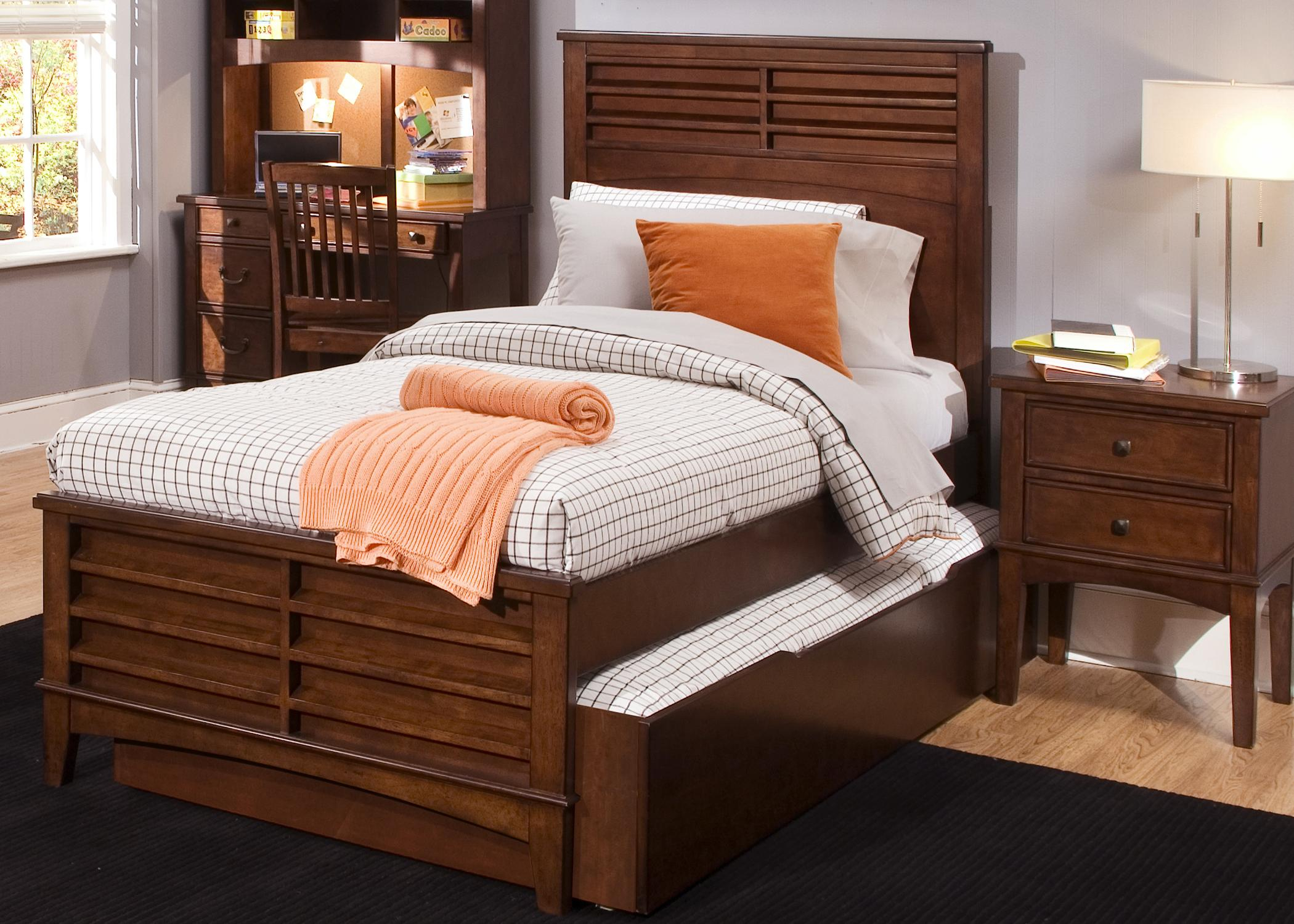 Chelsea Square Youth Twin Size Panel Bed With Trundle Storage Drawer Liberty Furniture At Royal Furniture inside sizing 2100 X 1500