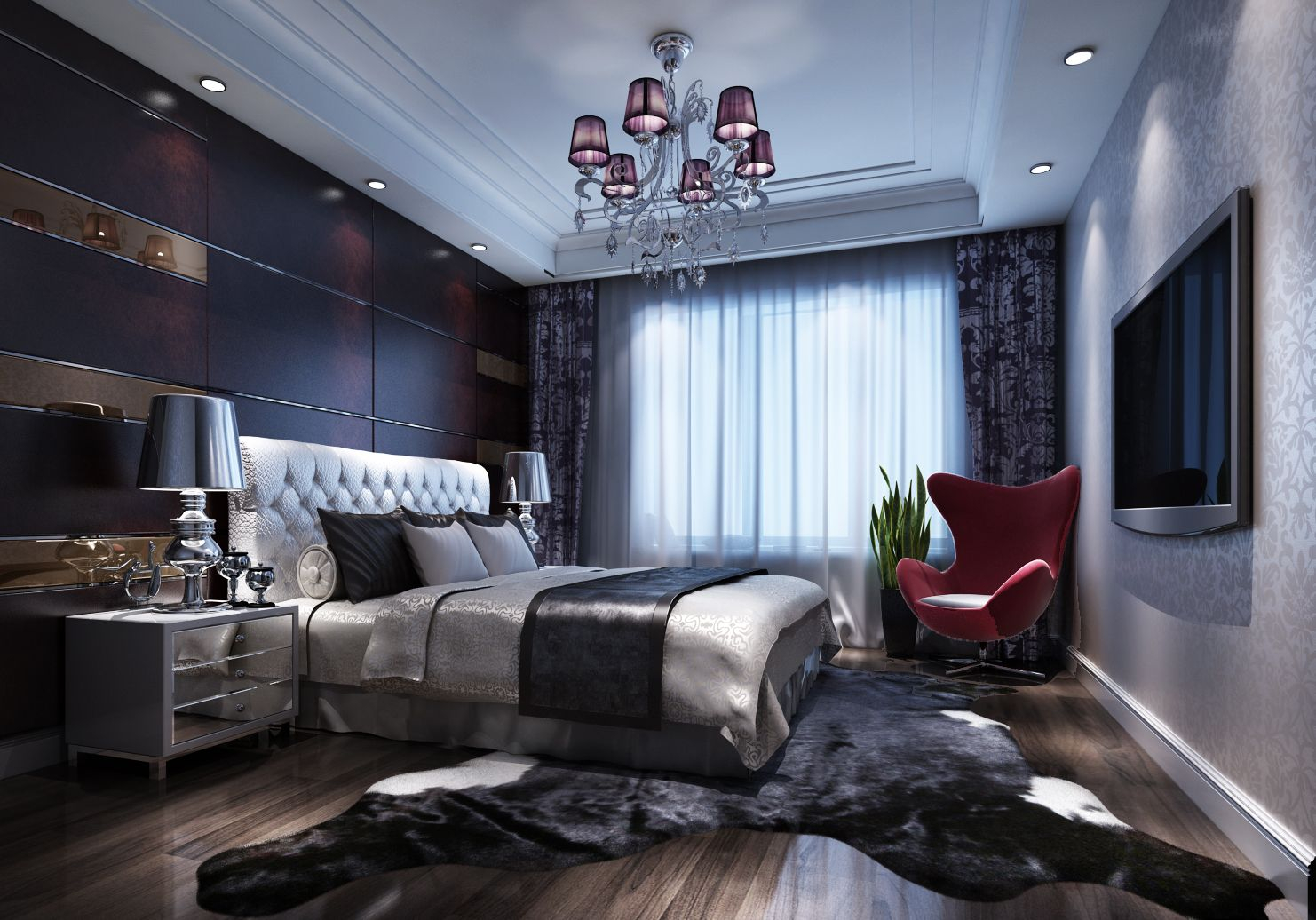 Chinese Luxury Bedroom Decoration Renderings Interior Design regarding proportions 1482 X 1036