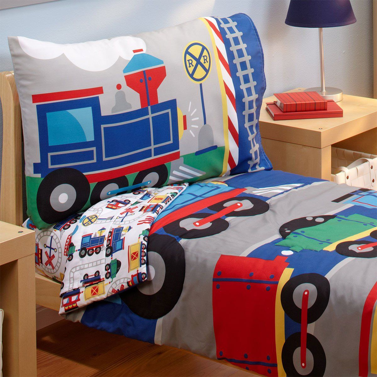 Choo Choo Toddler Bedding Set 4pc Trains Bed Ensemble Products within dimensions 1200 X 1200