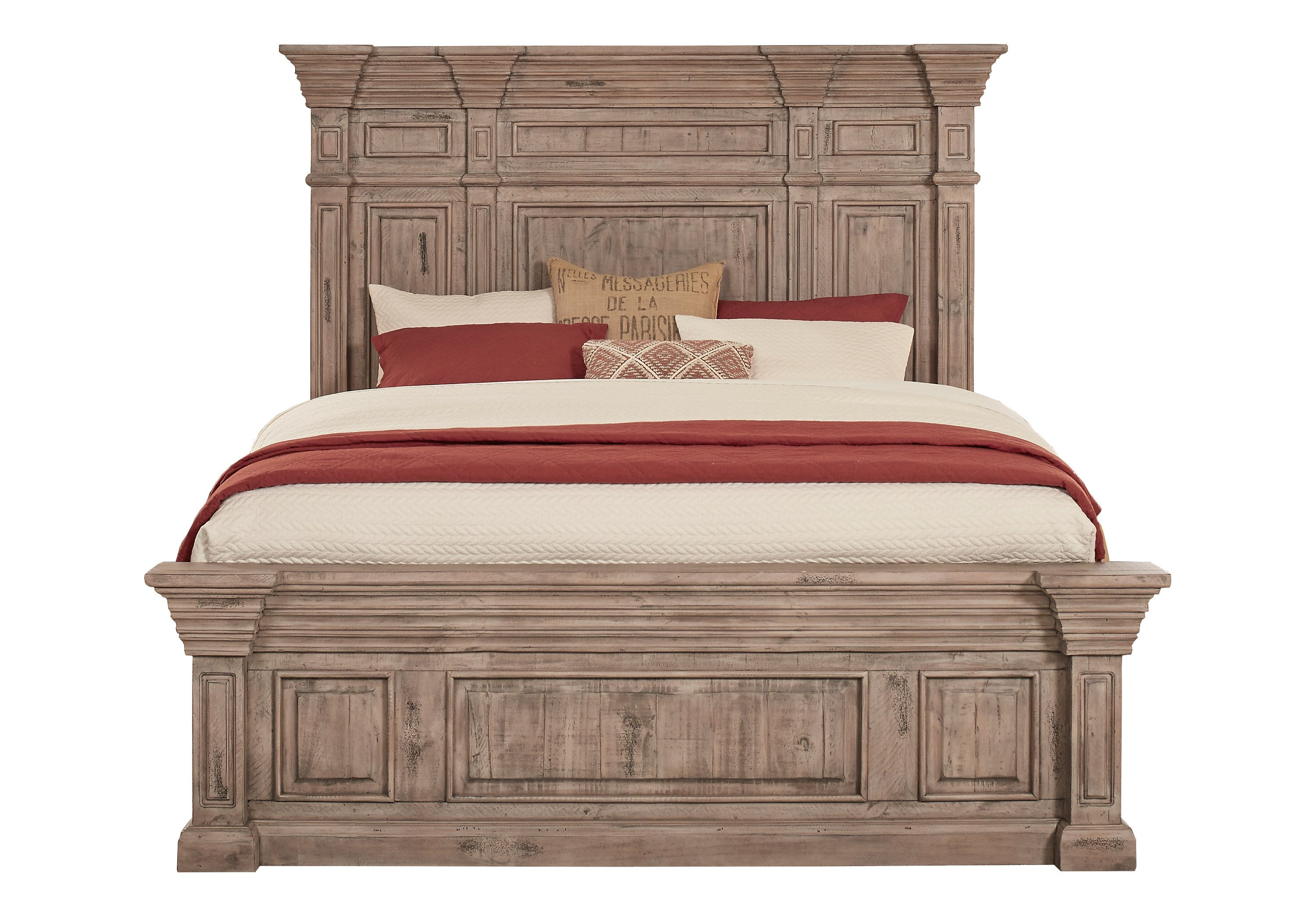 Cindy Crawford Home Pine Manor Pine 3 Pc King Panel Bed Master regarding dimensions 3000 X 2091