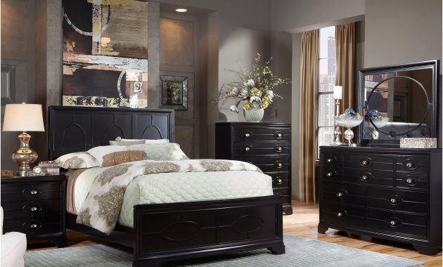 Cindy Crawford Home Westport Place Black 5 Pc King Panel Bedroom In intended for dimensions 3000 X 2091