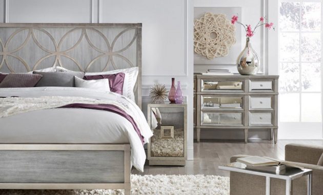 City Chic Silver Leaf Panel Bedroom Set with sizing 1259 X 900