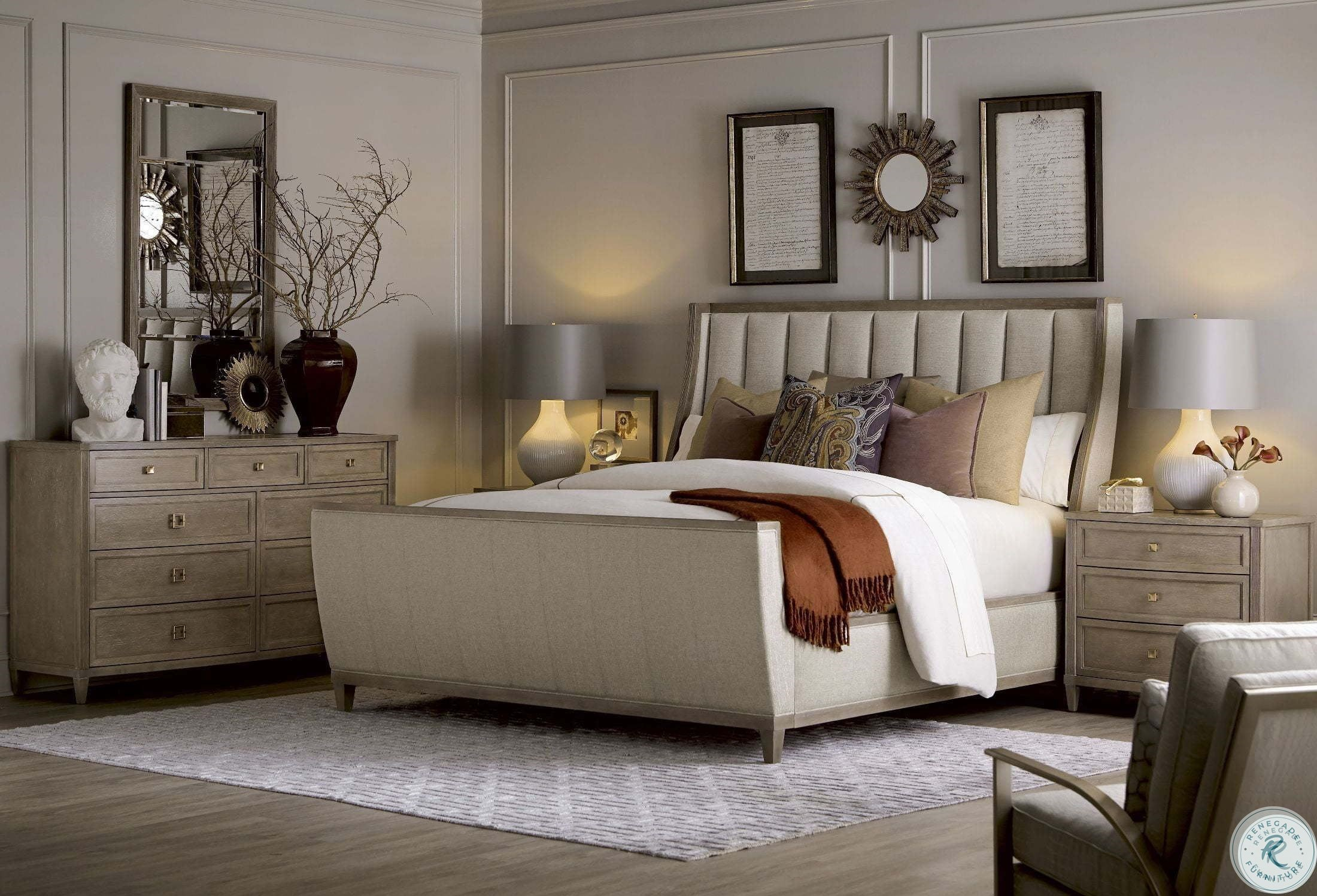 Cityscapes Stone Chelsea Upholstered Sleigh Bedroom Set for sizing 2200 X 1497