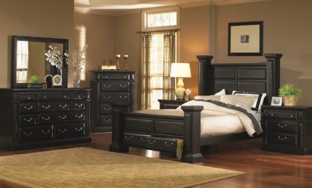 Classic Black 4 Piece Queen Bedroom Set Torreon Rc Willey intended for sizing 907 X 907