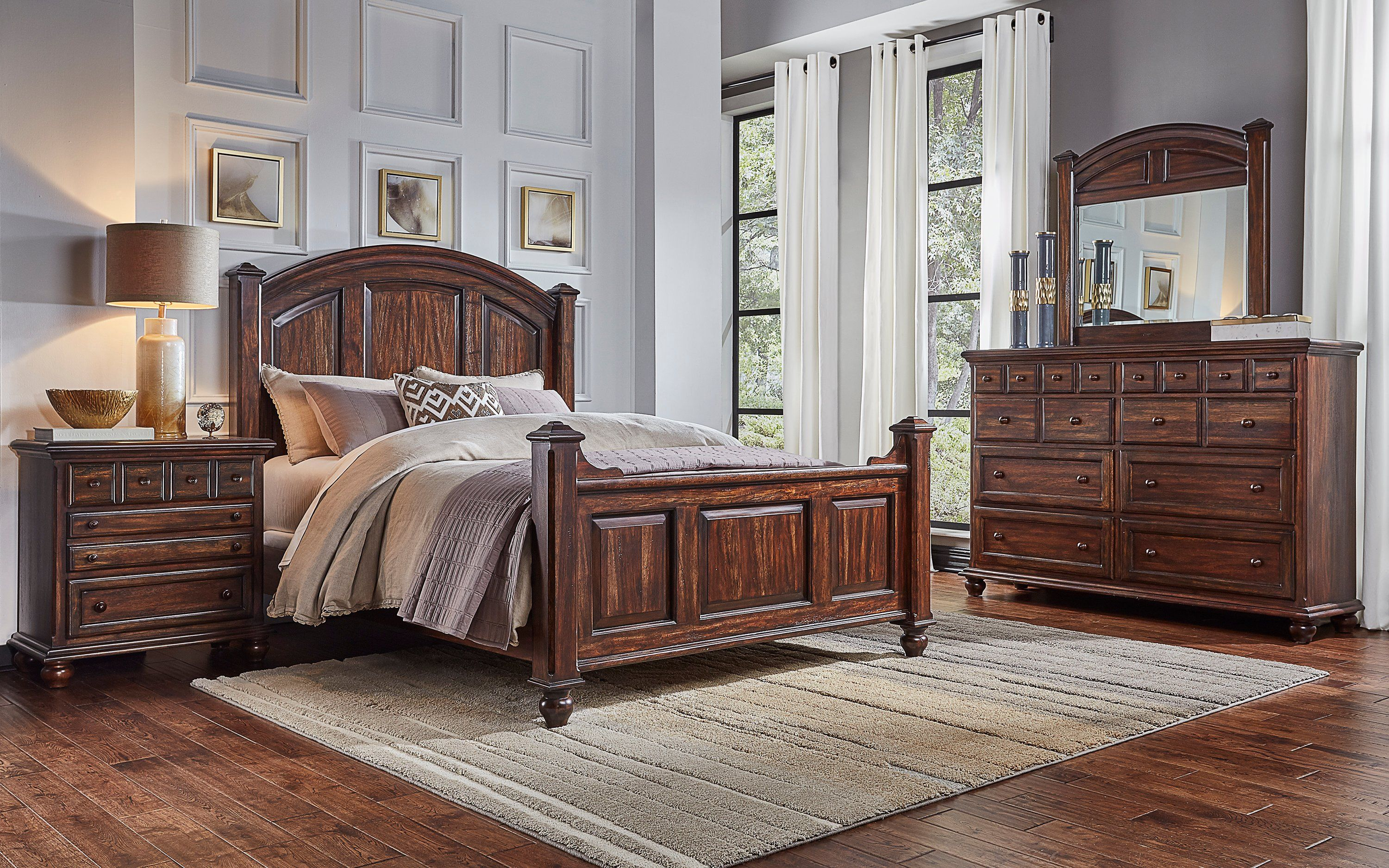 Classic Espresso 4 Piece Queen Bedroom Set Jamestown Bedroom in dimensions 3000 X 1876