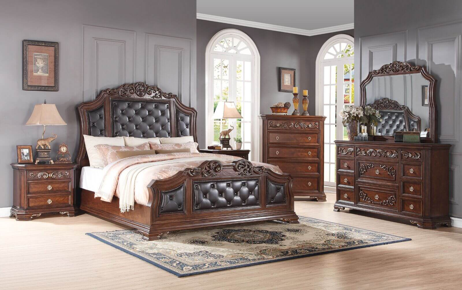 Claudia 6 Pc Bedroom Set inside sizing 1600 X 1004