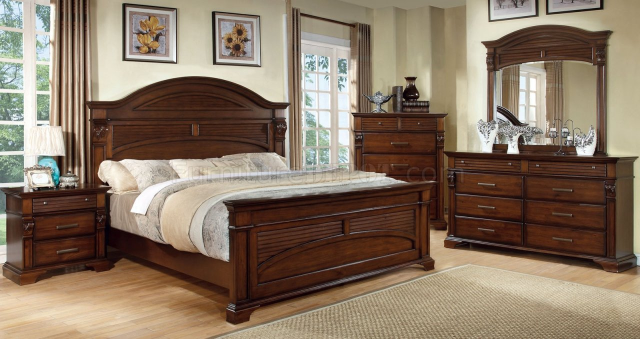 Cm7366 Darius Bedroom In Antique Style Walnut Woptions with regard to measurements 1280 X 678