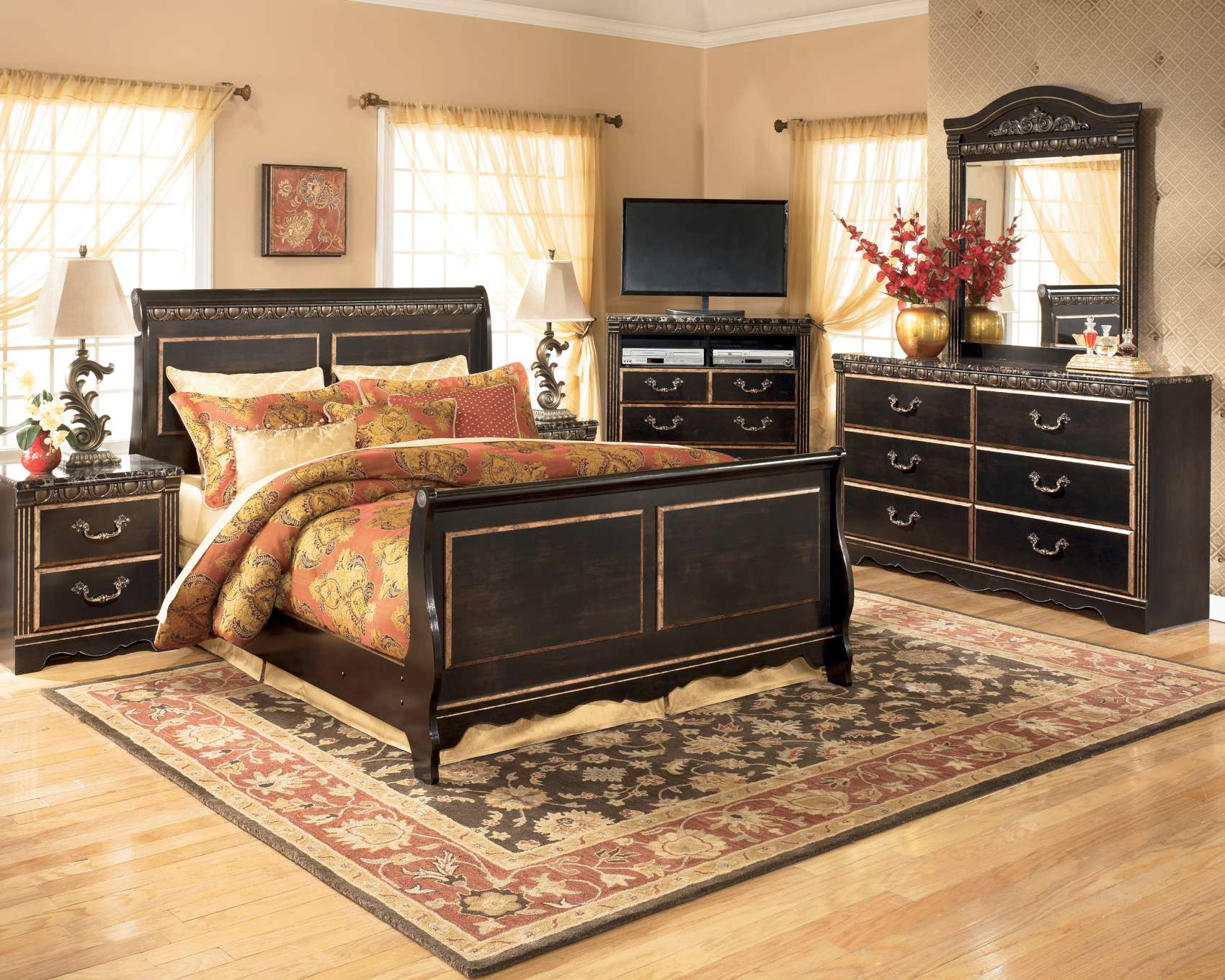 Coal Creek Dark Brown Bedroom Collectionb175 inside measurements 1700 X 1360