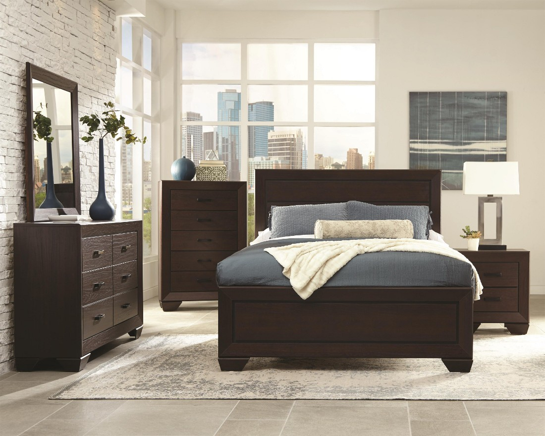 Coaster Fenbrook Transitional Bedroom Set In Dark Cocoa pertaining to size 1100 X 880