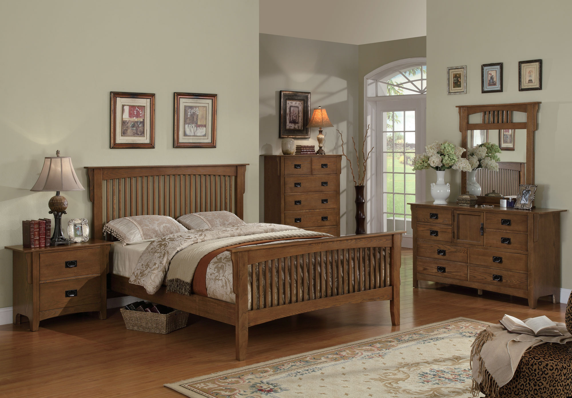 Coaster Furniture Georgia Collection Oak Bedroom Setqueen Size Bed regarding sizing 2000 X 1392