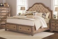 Coaster Furniture Ilana King Storage Bed With Upholstered Headboard In Antique Linen with regard to measurements 1618 X 1618