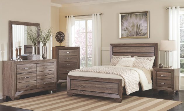 Coaster Furniture Kauffman 4 Piece Panel Bedroom Set In Washed Taupe in sizing 4000 X 3199