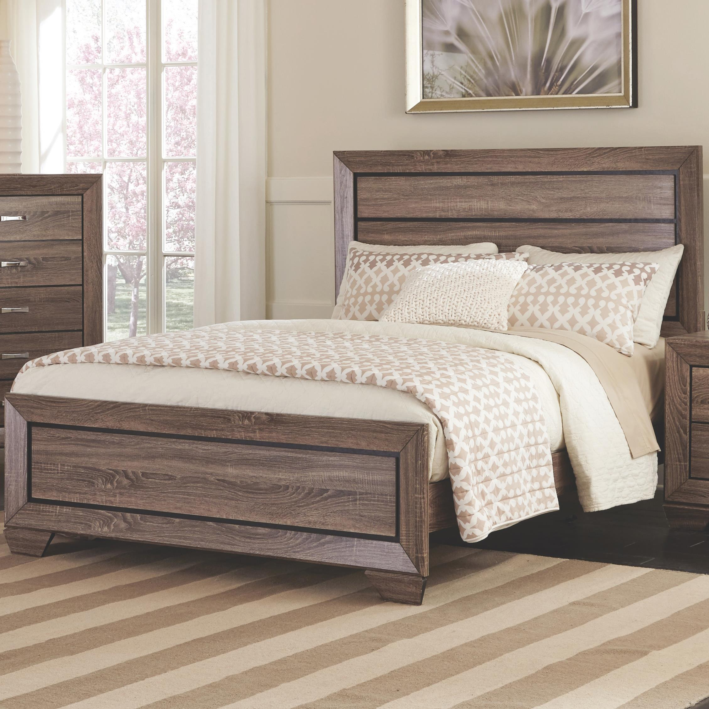 Coaster Furniture Kauffman Eastern King Panel Bed In Washed Taupe intended for measurements 2258 X 2258