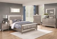 Coaster Furniture Leighton 4 Piece Bedroom Set In Metallic Mercury intended for dimensions 3200 X 2050